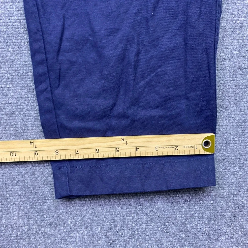 Banana Republic Navy Blue Linen Lyocell Blend Elastic Waist Pants XL Boho Preppy